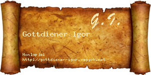 Gottdiener Igor névjegykártya